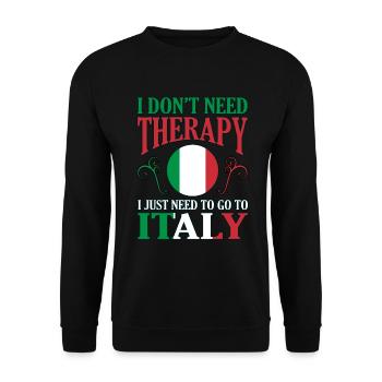 Italian Italy Flag Italia - Unisex Sweatshirt - black - Front - Alina (178cm) & Michal (187cm)