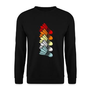 Lustiger Pickleball Badminton Federball - Unisex Pullover - Schwarz - Vorne - Alina (178cm) & Michal (187cm)