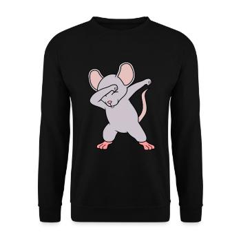Mouse - Unisex Sweatshirt - black - Front - Alina (178cm) & Michal (187cm)