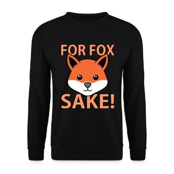 Fox - Unisex Sweatshirt - black - Front - Alina (178cm) & Michal (187cm)