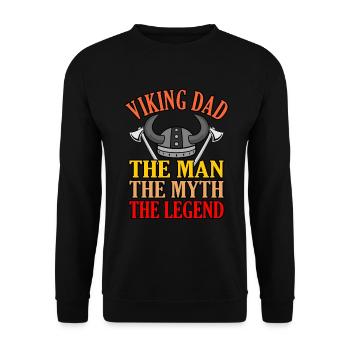 Wikinger - Unisex Pullover - Schwarz - Vorne - Alina (178cm) & Michal (187cm)