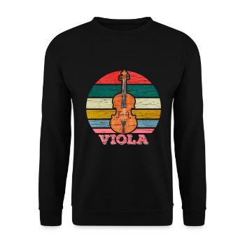 Viola - Unisex Sweatshirt - black - Front - Alina (178cm) & Michal (187cm)