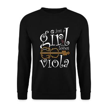 Amateurs de musique Viola Player - Sweat-shirt Unisexe - noir - Devant - Alina (178cm) & Michal (187cm)