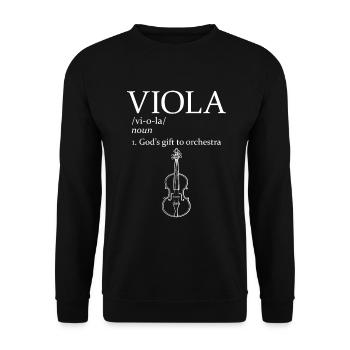 Viola - Unisex Sweatshirt - black - Front - Alina (178cm) & Michal (187cm)