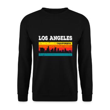 Los Angeles, California - Unisex Sweatshirt - black - Front - Alina (178cm) & Michal (187cm)