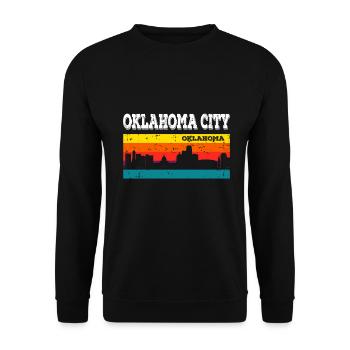 Oklahoma City - Unisex Sweatshirt - black - Front - Alina (178cm) & Michal (187cm)