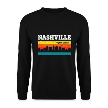 Nashville, Tennessee - Unisex Sweatshirt - black - Front - Alina (178cm) & Michal (187cm)