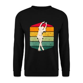 Eiskunstlauf - Unisex Pullover - Schwarz - Vorne - Alina (178cm) & Michal (187cm)
