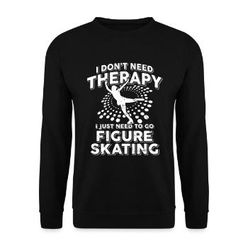 Figure skating - Unisex Sweatshirt - black - Front - Alina (178cm) & Michal (187cm)