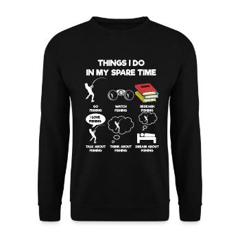 Pêche - Sweat-shirt Unisexe - noir - Devant - Alina (178cm) & Michal (187cm)