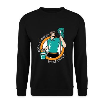 Caretaker Caretaker Craftsman Repair - Unisex Sweatshirt - black - Front - Alina (178cm) & Michal (187cm)