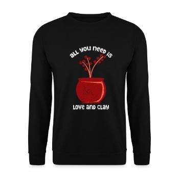 Pottery Pottery Clay Ceramics Clay Pottery Pottery - Unisex Sweatshirt - black - Front - Alina (178cm) & Michal (187cm)