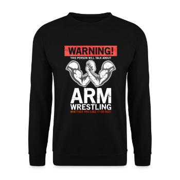 Arm wrestling - Unisex Sweatshirt - black - Front - Alina (178cm) & Michal (187cm)