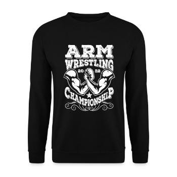 Arm wrestling - Unisex Sweatshirt - black - Front - Alina (178cm) & Michal (187cm)