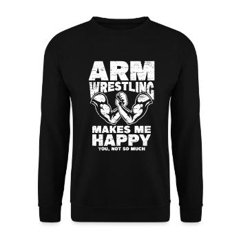 Arm wrestling - Unisex Sweatshirt - black - Front - Alina (178cm) & Michal (187cm)