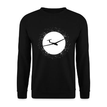 Circle with syringes and glider - (b) - Unisex Sweatshirt - black - Front - Alina (178cm) & Michal (187cm)
