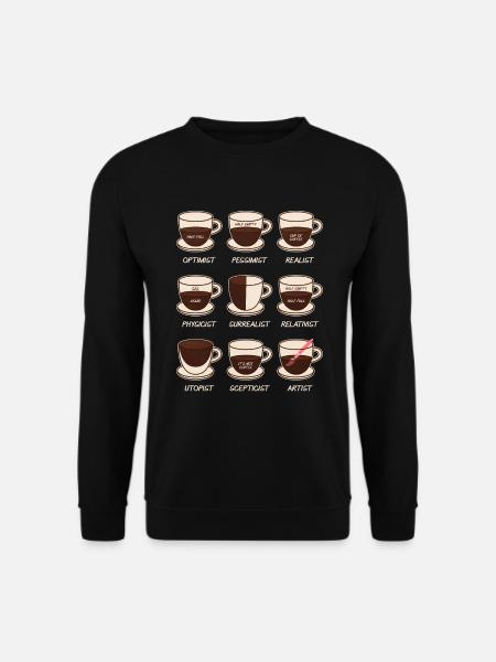 Kaffee - Unisex Pullover - Schwarz