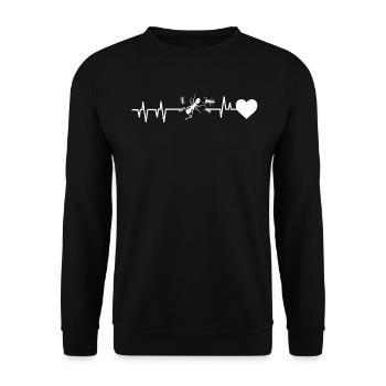 Fourmi - Sweat-shirt Unisexe - noir - Devant - Alina (178cm) & Michal (187cm)