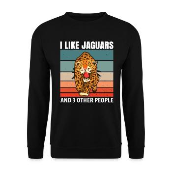 Jaguar - Unisex Pullover - Schwarz - Vorne - Alina (178cm) & Michal (187cm)