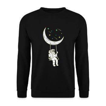 Weltraum - Unisex Pullover - Schwarz - Vorne - Alina (178cm) & Michal (187cm)