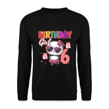Anniversaire 6 - Sweat-shirt Unisexe - noir - Devant - Alina (178cm) & Michal (187cm)