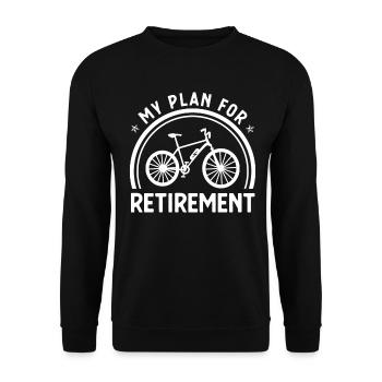 My Plan for Retirement - (E) - Unisex Sweatshirt - black - Front - Alina (178cm) & Michal (187cm)