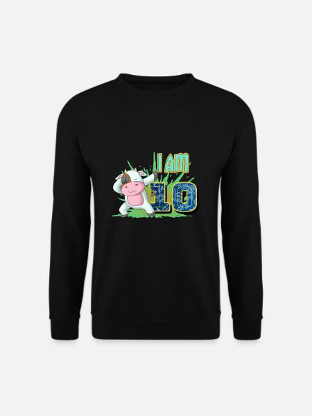 10. Geburtstag Dabbing Cow - Unisex Pullover - Schwarz