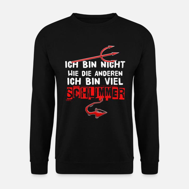 Lustiger Spruch Teufelin Teufel geschenk - Unisex Pullover - Schwarz