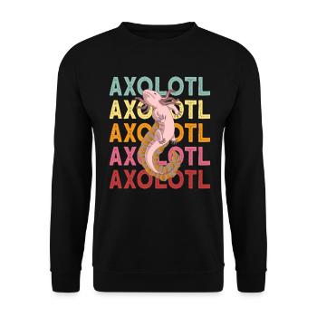 Axolotl - Unisex Sweatshirt - black - Front - Alina (178cm) & Michal (187cm)