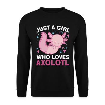 Axolotl - Unisex Sweatshirt - black - Front - Alina (178cm) & Michal (187cm)