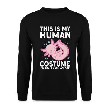 Axolotl - Unisex Sweatshirt - black - Front - Alina (178cm) & Michal (187cm)