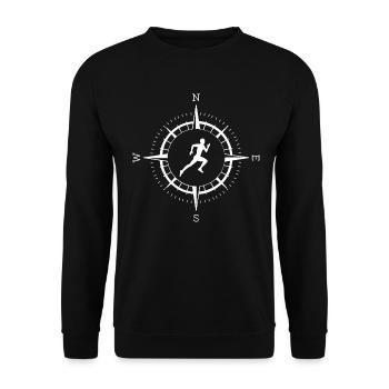 Compass and running - (ru) (2) - Unisex Sweatshirt - black - Front - Alina (178cm) & Michal (187cm)