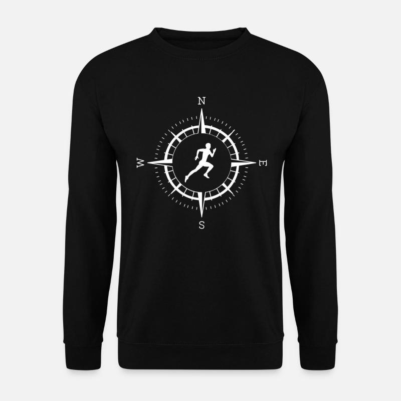 Compass and running - (ru) (2) - Unisex Sweatshirt - black