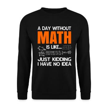 Mathematics - Unisex Sweatshirt - black - Front - Alina (178cm) & Michal (187cm)