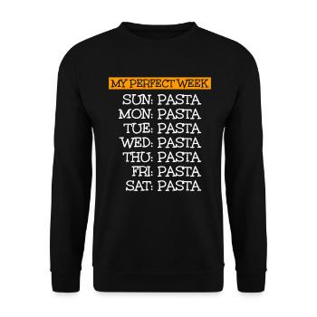 pasta - Unisex Sweatshirt - black - Front - Alina (178cm) & Michal (187cm)