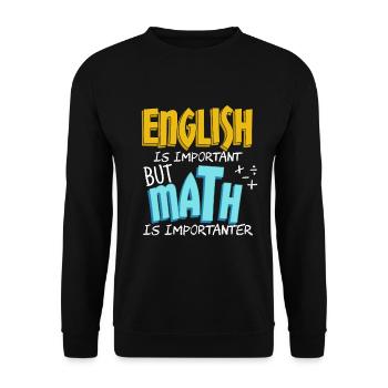 Englisch Mathe - Unisex Pullover - Schwarz - Vorne - Alina (178cm) & Michal (187cm)