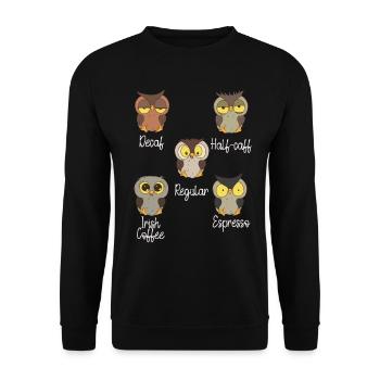 Café - Sweat-shirt Unisexe - noir - Devant - Alina (178cm) & Michal (187cm)