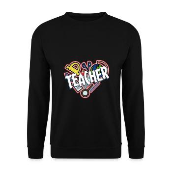 Enseignant - Sweat-shirt Unisexe - noir - Devant - Alina (178cm) & Michal (187cm)