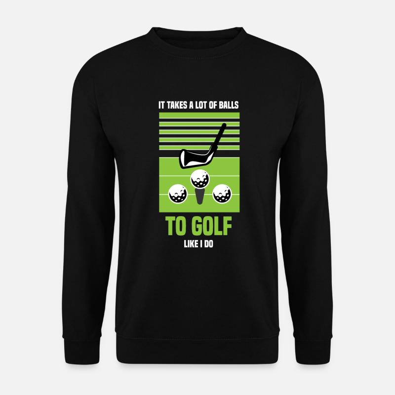 Golf Golfer golfen Golfschläger Golfplatz - Unisex Pullover - Schwarz