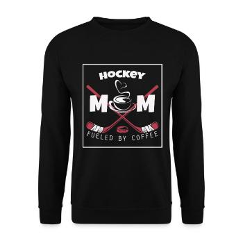Hockey mom coffee lover gift - Unisex Sweatshirt - black - Front - Alina (178cm) & Michal (187cm)