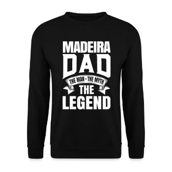 Cadeau de père de Madère - Sweat-shirt Unisexe - noir - Devant - Alina (178cm) & Michal (187cm)