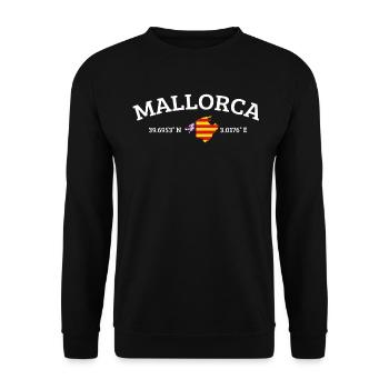 Majorque fier drapeaux cadeau - Sweat-shirt Unisexe - noir - Devant - Alina (178cm) & Michal (187cm)