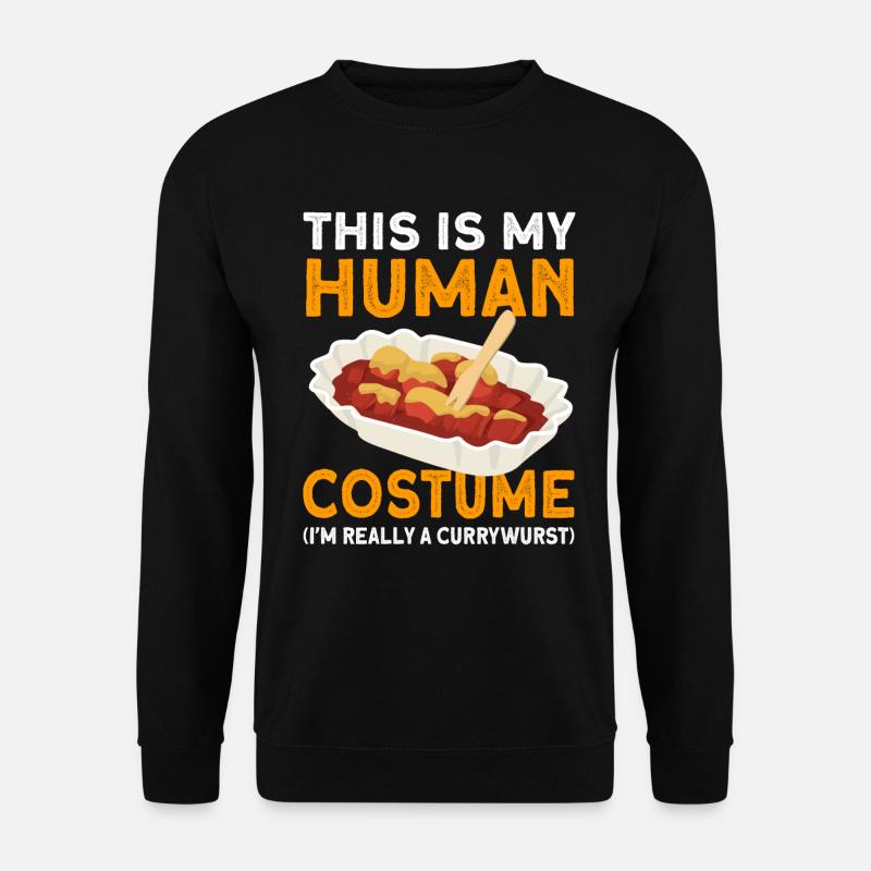 Currywurst Edible Sausage Gift - Unisex Sweatshirt - black