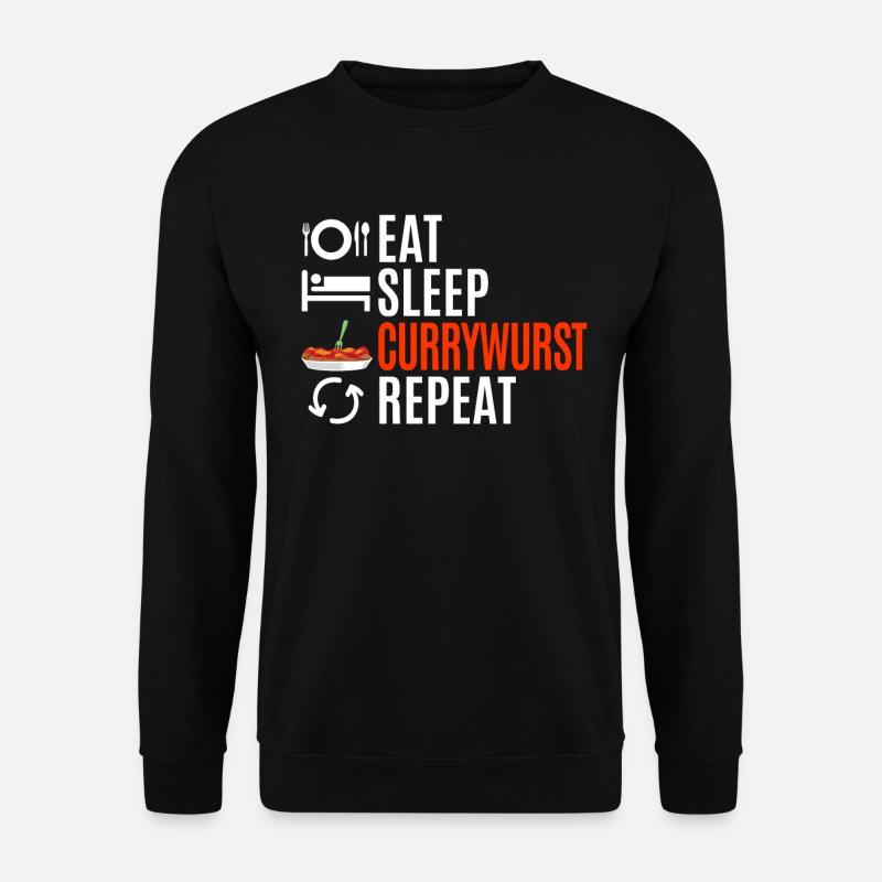 Currywurst Fans Food Geschenk - Unisex Pullover - Schwarz