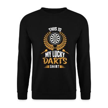 Darts Darts Player Darts Darts Darts Disc - Unisex Sweatshirt - black - Front - Alina (178cm) & Michal (187cm)