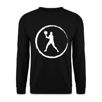 Cricle and Tennis - (2) - Unisex Sweatshirt - black - Front - Alina (178cm) & Michal (187cm)