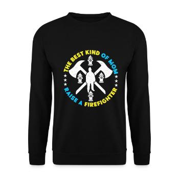 Pompier Pompier Pompier - Sweat-shirt Unisexe - noir - Devant - Alina (178cm) & Michal (187cm)