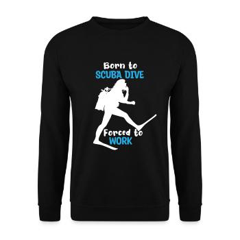 Taucher Taucher Sea Schnorcheln Tauchflasche - Unisex Pullover - Schwarz - Vorne - Alina (178cm) & Michal (187cm)