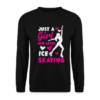 Ice Skating Figure Skating Skating Skating - Unisex Sweatshirt - black - Front - Alina (178cm) & Michal (187cm)