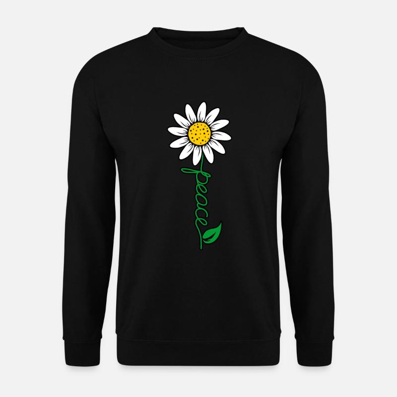 Weltfriedensfreiheits blumen geschenk - Unisex Pullover - Schwarz